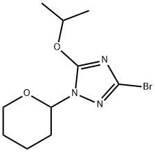 3-bromo-5-isopropoxy-1-(tetrahydro-2H-pyran-2-yl)-1H-1,2,4-triazole Structure