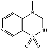 2H-Pyrido[4,3-e]-1,2,4-thiadiazine,3,4-dihydro-4-methyl-,1,1-dioxide(9CI) 구조식 이미지