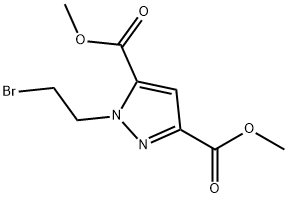 DIMETHYL 1-(2-BROMOETHYL)-1H-PYRAZOLE-3,5-DICARBOXYLATE Structure