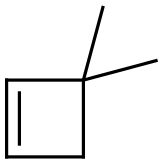 3,3-Dimethylcyclobutene 구조식 이미지