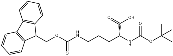 BOC-D-ORN(FMOC)-OH Structure