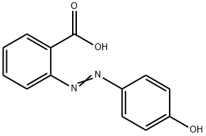 2-(4-Hydroxyphenylazo)benzoic acid 구조식 이미지