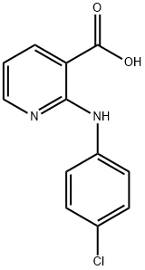 3-Pyridinecarboxylic acid, 2-[(4-chlorophenyl)amino]- Structure