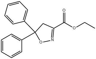 에틸 5,5-디페닐-2-이소사졸린-3-카르복실레이트 구조식 이미지
