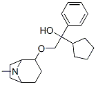 2-(2'-사이클로펜틸-2'-페닐-2'-하이드록시에톡시)트로판 구조식 이미지