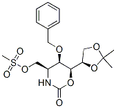 2H-1,3-Oxazin-2-one, 6-(2,2-dimethyl-1,3-dioxolan-4-yl)tetrahydro-4-(methylsulfonyl)oxymethyl-5-(phenylmethoxy)-, 4S-4.alpha.,5.alpha.,6.alpha.(S*)- Structure