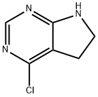 4-클로로-6,7-디히드로-5H-피롤로[2,3-d]피리미딘 구조식 이미지