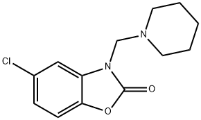 3-piperidinomethyl-5-chlorobenzoxazolin-2-one Structure