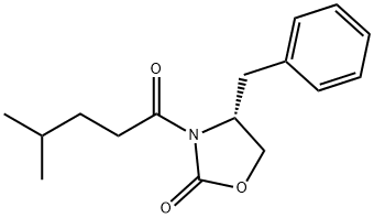 (R)-4-BENZYL-3-(4-METHYL-PENTANOYL)-OXAZOLIDIN-2-ONE 구조식 이미지