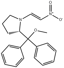 [S-(E)]-2-(메톡시디페닐메틸)-1-(2-니트로에테닐)-피롤리딘 구조식 이미지