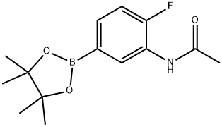 3-(Acetamido)-4-fluorophenylboronic acid pinacol ester 구조식 이미지