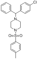 1-[(4-클로로페닐)(페닐)메틸]-4-[(4-메틸페닐)술포닐]피페라진 구조식 이미지