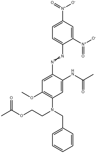 2-[[5-acetamido-4-[(2,4-dinitrophenyl)azo]-2-methoxyphenyl]benzylamino]ethyl acetate  구조식 이미지