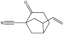 Bicyclo[3.2.1]octane-1-carbonitrile, 6-ethenyl-2-oxo-, exo- (9CI) Structure