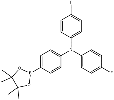 Benzenamine, N,N-bis(4-fluorophenyl)-4-(4,4,5,5-tetramethyl-1,3,2-dioxaborolan-2-yl)- 구조식 이미지