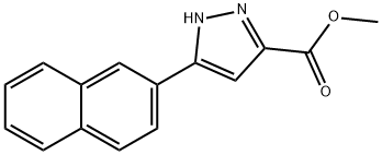 5-NAPHTHALEN-2-YL-1H-PYRAZOLE-3-CARBOXYLIC ACID METHYL ESTER Structure