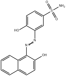 4-hydroxy-3-[(2-hydroxy-1-naphthyl)azo]benzenesulphonamide Structure