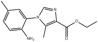 ethyl 1-(2-amino-5-methylphenyl)-5-methyl-1H-imidazole-4-carboxylate 구조식 이미지