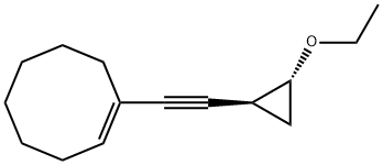 Cyclooctene, 1-[(2-ethoxycyclopropyl)ethynyl]-, trans- (9CI) Structure