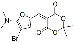 1,3-Dioxane-4,6-dione,  5-[[4-bromo-5-(dimethylamino)-2-furanyl]methylene]-2,2-dimethyl- 구조식 이미지