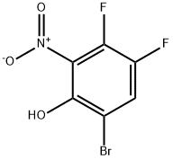 6-Bromo-3,4-difluoro-2-nitrophenol 구조식 이미지