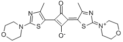 1-(4-Methyl-2-morpholino-thiazol-5-yl)-3-(2,5-dihydro-4-methyl-2-morpholin-1-ylidene-onium-thiazol-5-ylidene)-2-oxo-cyclobuten-4-olate Structure