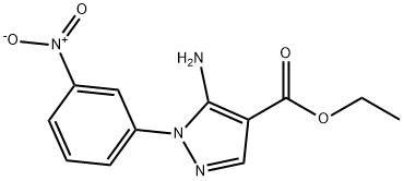 ETHYL 5-AMINO-1-(3-NITROPHENYL)PYRAZOLE-4-CARBOXYLATE Structure