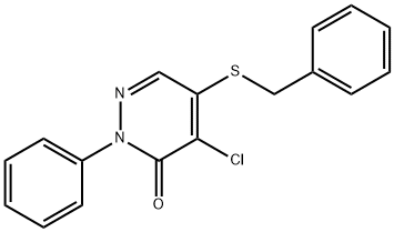 5-(BENZYLTHIO)-4-CHLORO-2-PHENYLPYRIDAZIN-3(2H)-ONE 구조식 이미지