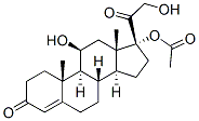 11beta,17,21-trihydroxypregn-4-ene-3,20-dione 17-acetate  구조식 이미지