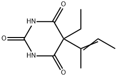 5-Ethyl-5-(1-methyl-1-propenyl)barbituric acid Structure