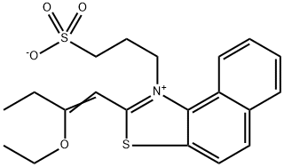 2-(2-ethoxy-1-butenyl)-1-(3-sulphonatopropyl)naphtho[1,2-d]thiazolium 구조식 이미지