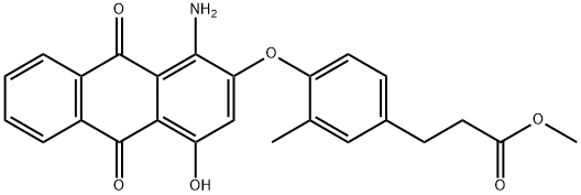 methyl 3-[4-[(1-amino-9,10-dihydro-4-hydroxy-9,10-dioxo-2-anthryl)oxy]-m-tolyl]propionate 구조식 이미지