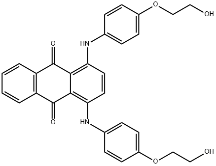 1,4-bis[[4-(2-hydroxyethoxy)phenyl]amino]anthraquinone  Structure