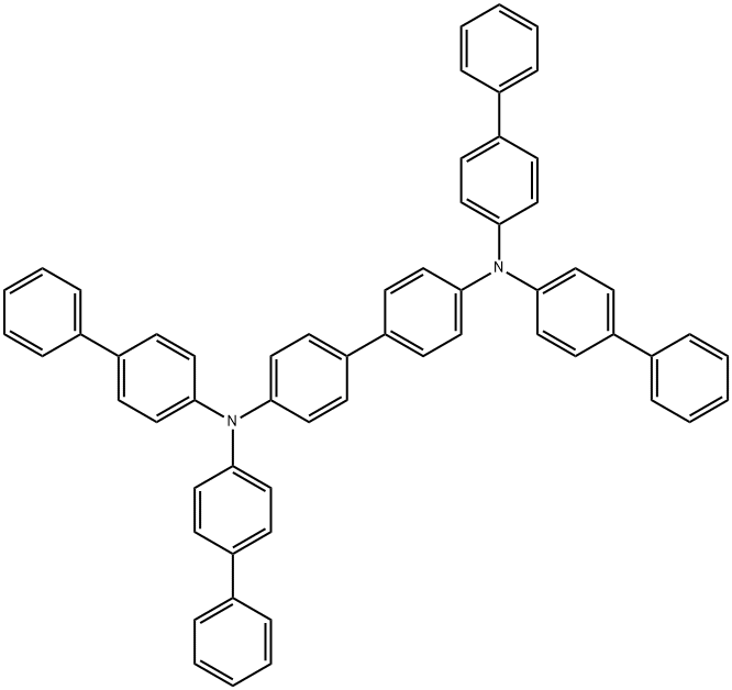 N4,N4,N4',N4'-tetra([1,1'-biphenyl]-4-yl)-[1,1'-biphenyl]-4,4'-diamine 구조식 이미지