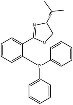 (R)-(+)-2-[2-(DIPHENYLPHOSPHINO)PHENYL]-4-(1-METHYLETHYL)-4,5-DIHYDROOXAZOLE 구조식 이미지