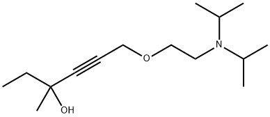 4-Hexyn-3-ol, 3-methyl-6-[2-(diisopropylamino)ethoxy]- 구조식 이미지