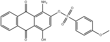 1-amino-9,10-dihydro-4-hydroxy-9,10-dioxo-2-anthryl 4-methoxybenzenesulphonate  Structure