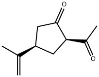 Cyclopentanone, 2-acetyl-4-(1-methylethenyl)-, (2R-cis)- (9CI) Structure