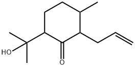 Cyclohexanone,  6-(1-hydroxy-1-methylethyl)-3-methyl-2-(2-propenyl)-  (9CI) Structure