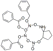 2H-Cyclopentoxazol-2-one, 4,5-bis(benzoyloxy)hexahydro-6-(phenylmethoxy)methyl-, 3aS-(3a.alpha.,4.alpha.,5.beta.,6.alpha.,6a.alpha.)- 구조식 이미지