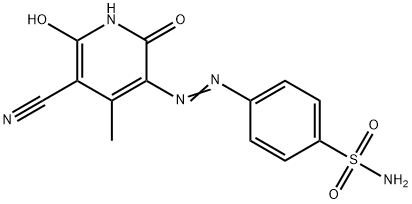 p-[(5-cyano-2,6-dihydroxy-4-methyl-3-pyridyl)azo]benzenesulphonamide  Structure