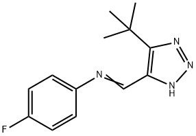 N-[(E)-(4-tert-Butyl-1H-1,2,3-triazol-5-yl)methylidene]-4-fluoroanilin e 구조식 이미지