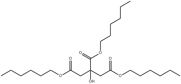 1,2,3-Propanetricarboxylic acid, 2-hydroxy-, trihexyl ester Structure