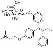 (E)-3-[1-[4-[2-(DiMethylaMino)ethoxy]phenyl]-2-phenyl-1-butenyl]phenyl β-D-Glucopyranosiduronic Acid Structure
