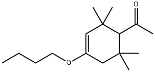 1-(4-butoxy-2,2,6,6-tetramethyl-3-cyclohexen-1-yl)ethan-1-one Structure