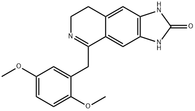2H-Imidazo[4,5-g]isoquinolin-2-one,  5-[(2,5-dimethoxyphenyl)methyl]-1,3,7,8-tetrahydro- Structure