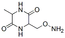 2,5-Piperazinedione,3-[(aminooxy)methyl]-6-methyl-,stereoisomer(8CI) Structure