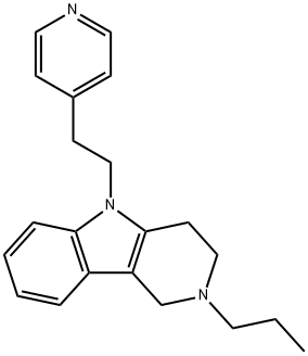2,3,4,5-Tetrahydro-2-propyl-5-[2-(4-pyridyl)ethyl]-1H-pyrido[4,3-b]indole 구조식 이미지