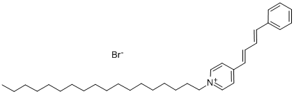 1-OCTADECYL-4-(4-PHENYL-1,3-BUTADIENYL)PYRIDINIUM BROMIDE Structure