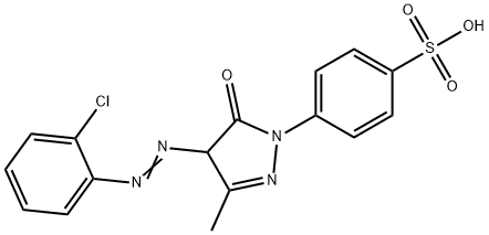 4-[4-[(2-chlorophenyl)azo]-4,5-dihydro-3-methyl-5-oxo-1H-pyrazol-1-yl]benzenesulphonic acid Structure